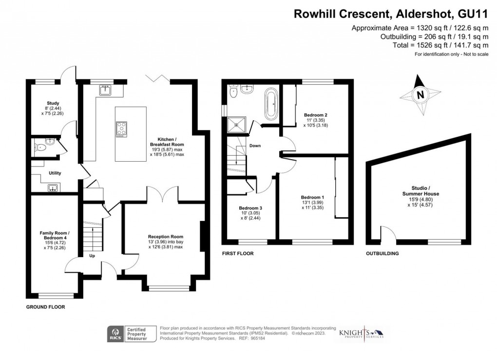 Floorplan for Rowhill Crescent, Aldershot