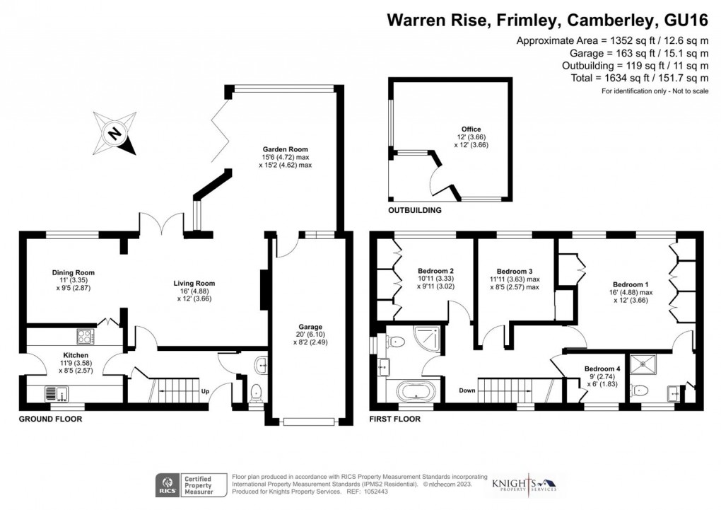 Floorplan for Warren Rise, Frimley, Camberley