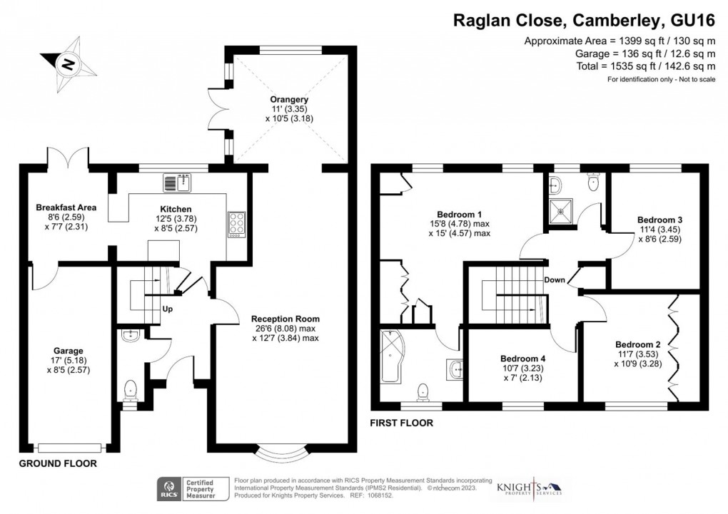 Floorplan for Raglan Close, Frimley, Camberley